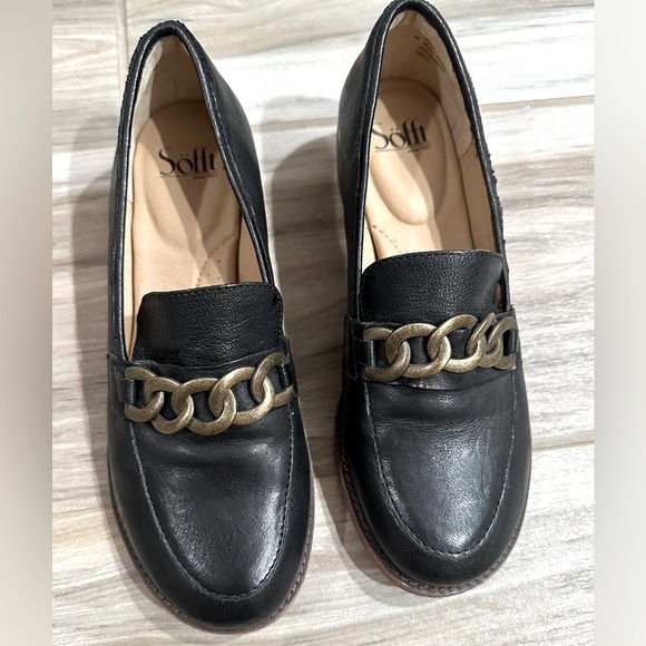 Sofft Black Loafers with chain detail, Size 9, Never worn - Picture 2 of 4